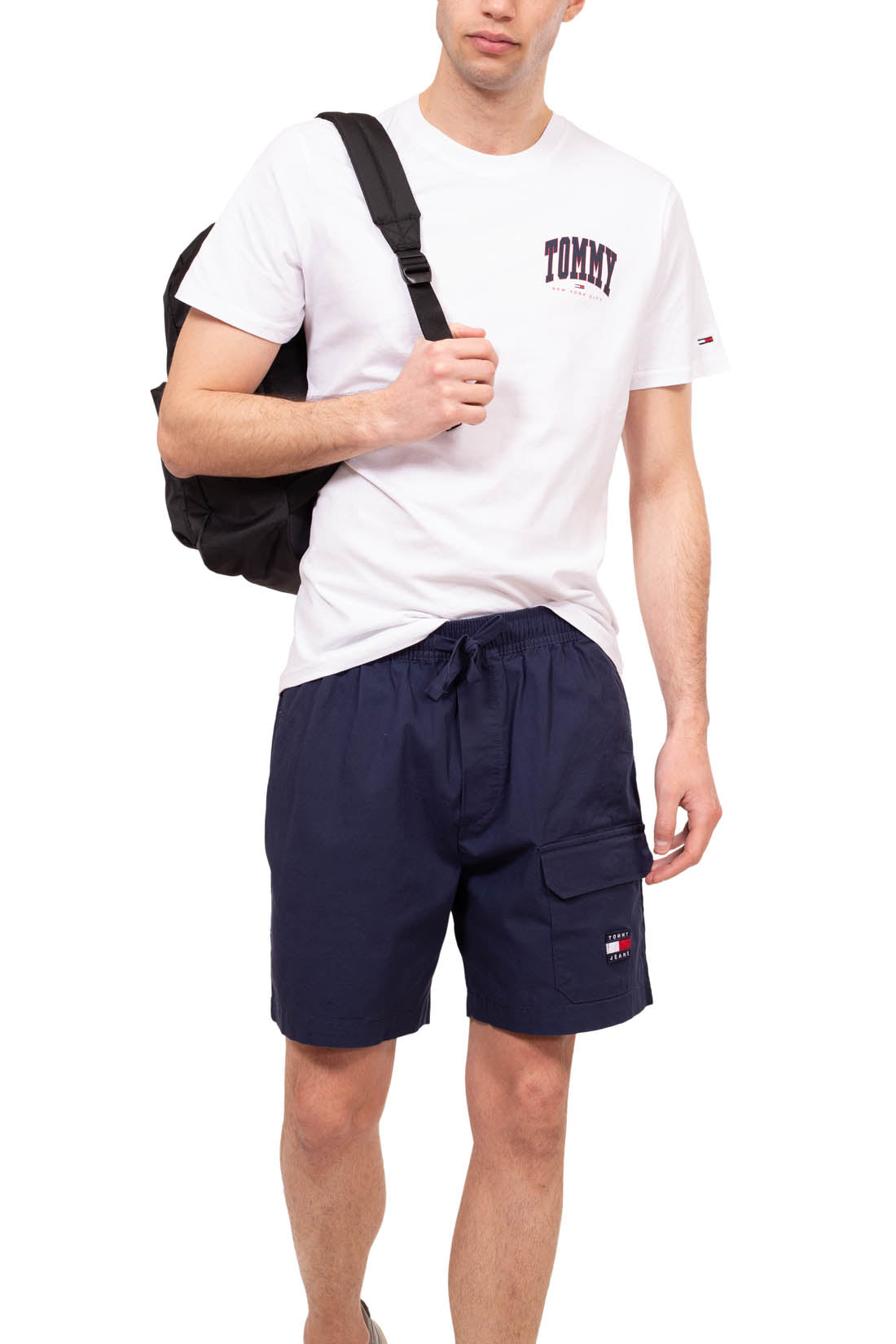 TOMMY JEANS - T-shirt uomo regular con logo stampato  - Taglia XXL