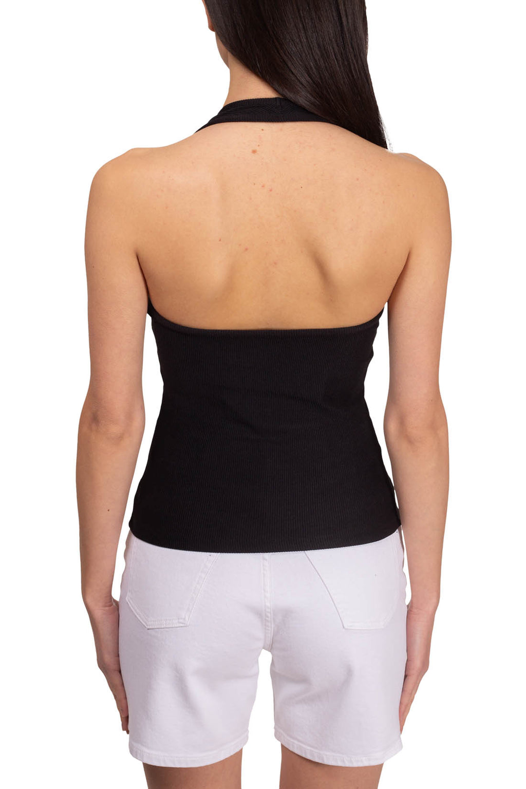 TOMMY JEANS - Women's ribbed top with halter neck  - Size XL