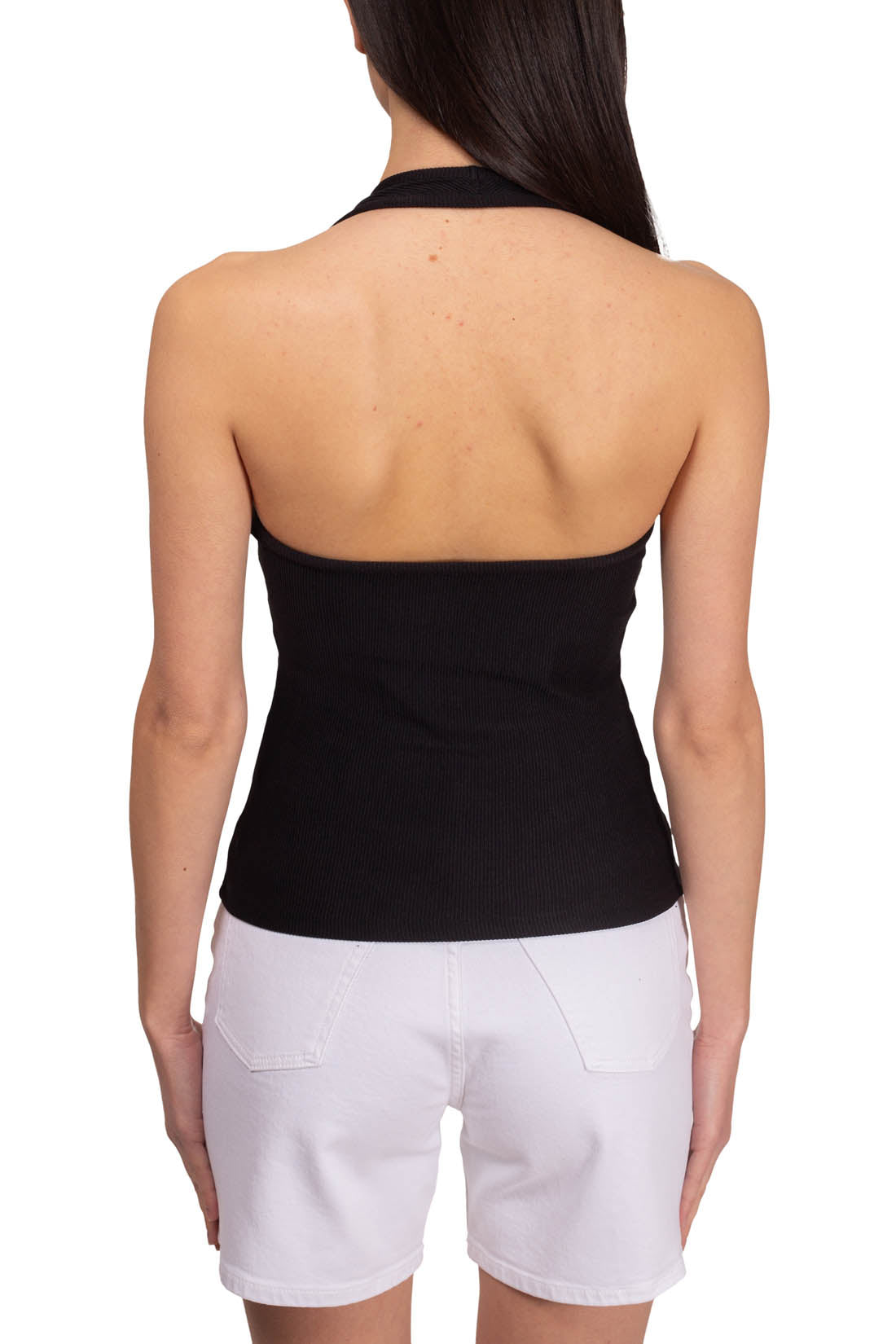 TOMMY JEANS - Women's ribbed top with halter neck  - Size XL