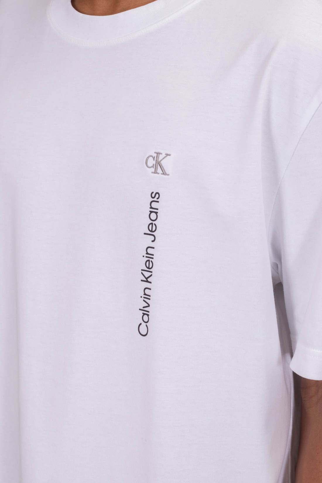 CALVIN KLEIN JEANS - T-shirt uomo relaxed con monogram e logo  - Taglia XXL